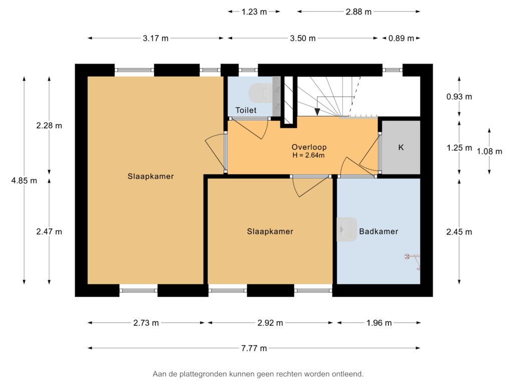 Bekijk plattegrond van 2e Verdieping van Theo van Doesburgstraat 13