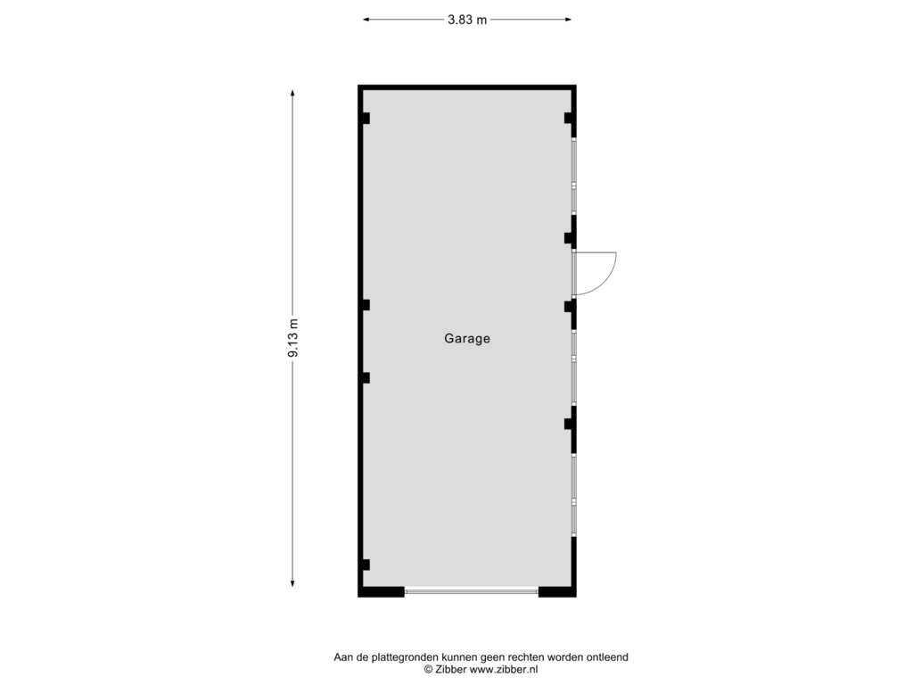 Bekijk plattegrond van Garage van Acacialaan 21