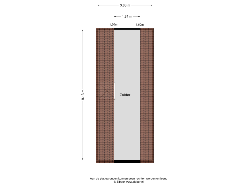 Bekijk plattegrond van Zolder van Acacialaan 21