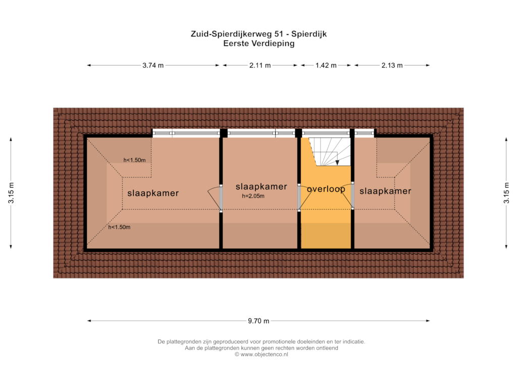 Bekijk plattegrond van Eerste Verdieping van Zuid-Spierdijkerweg 51