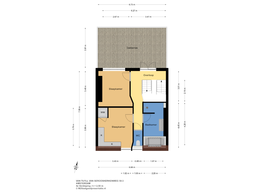 View floorplan of 4e Verdieping of Van Tuyll van Serooskerkenweg 58-3