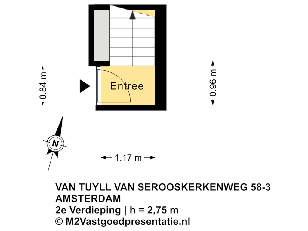 View floorplan of 2e Verdieping of Van Tuyll van Serooskerkenweg 58-3