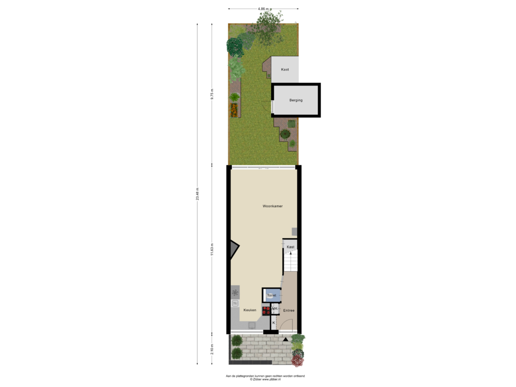 View floorplan of Begane Grond-tuin of A. Noordewier-Reddingiuslaan 5