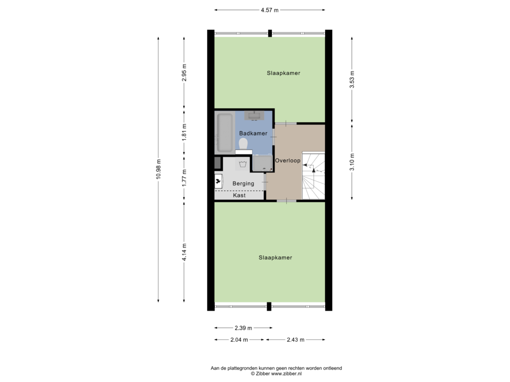 View floorplan of Eerste Verdieping of A. Noordewier-Reddingiuslaan 5