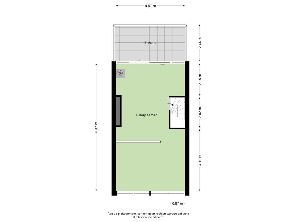 View floorplan of Tweede Verdieping of A. Noordewier-Reddingiuslaan 5