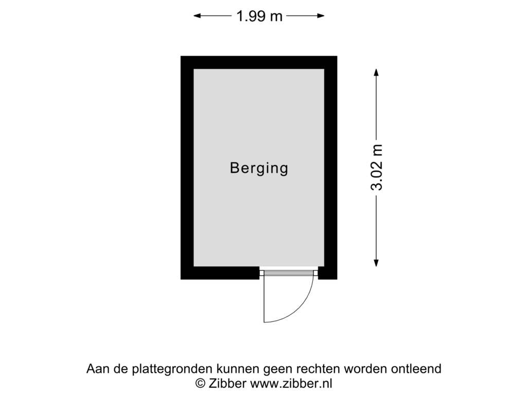 View floorplan of Berging of A. Noordewier-Reddingiuslaan 5