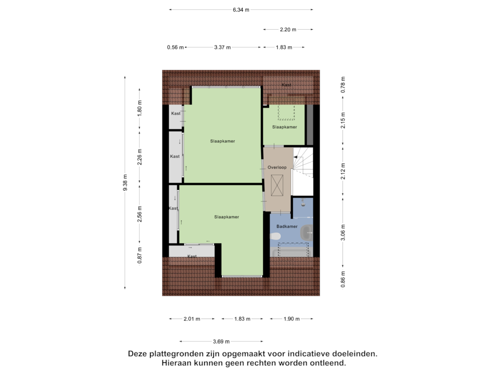 Bekijk plattegrond van Tweede Verdieping van Spoorkade 9-I