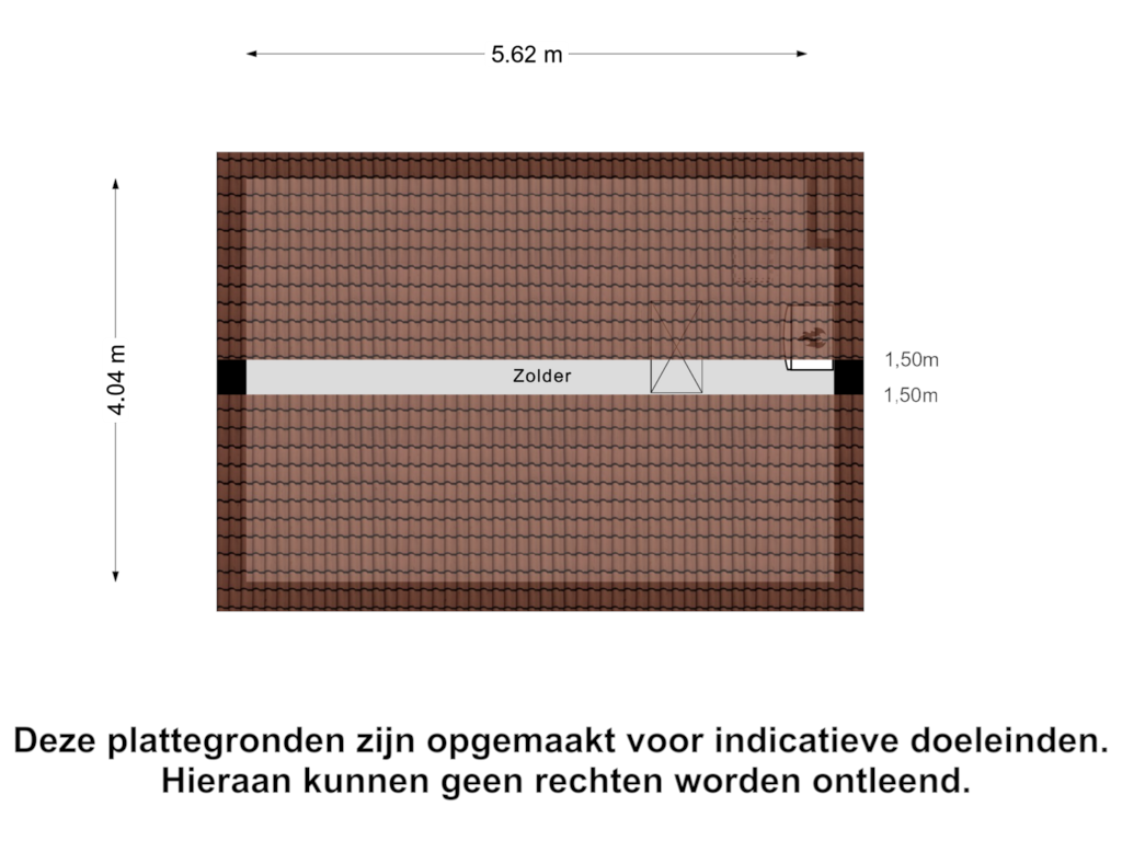 Bekijk plattegrond van Zolder van Spoorkade 9-I