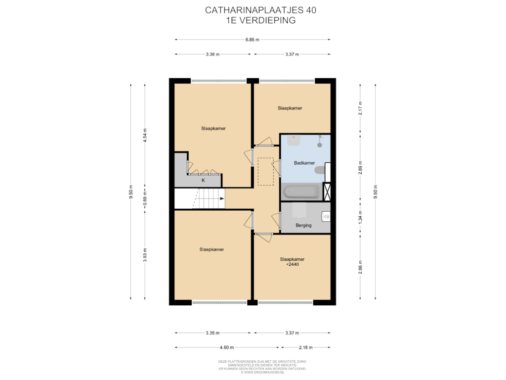 Bekijk plattegrond van 1E Verdieping van Catharinaplaatjes 40