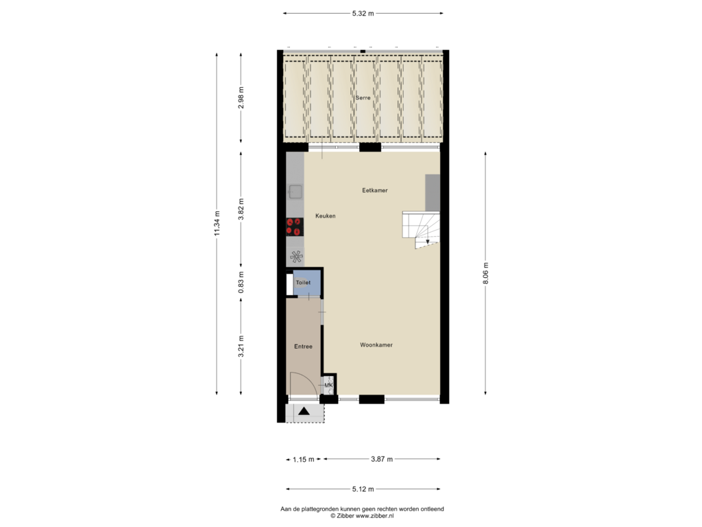 Bekijk plattegrond van Begane grond van Doornappel 11