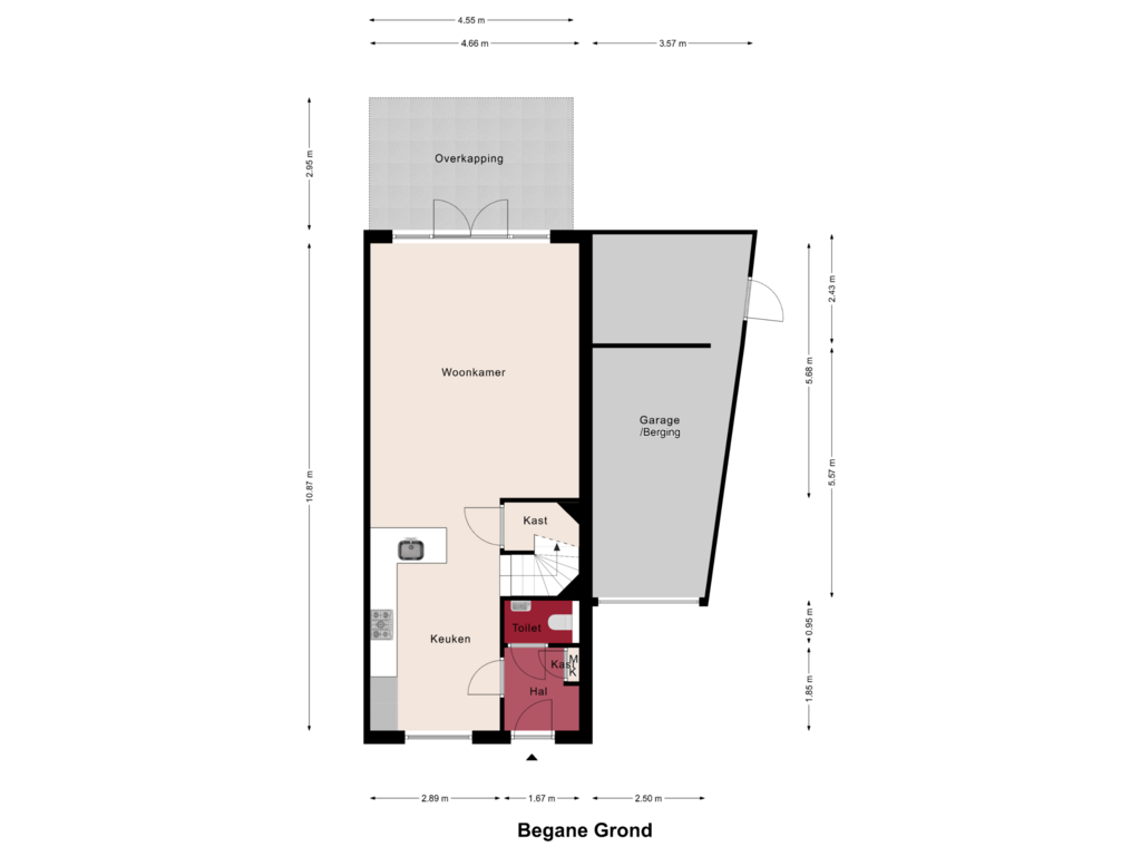 Bekijk plattegrond van Begane Grond van Bonte Beer 24