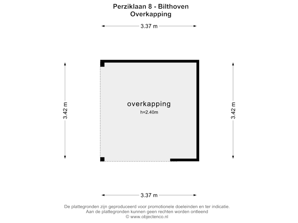 View floorplan of OVERKAPPING of Perziklaan 8