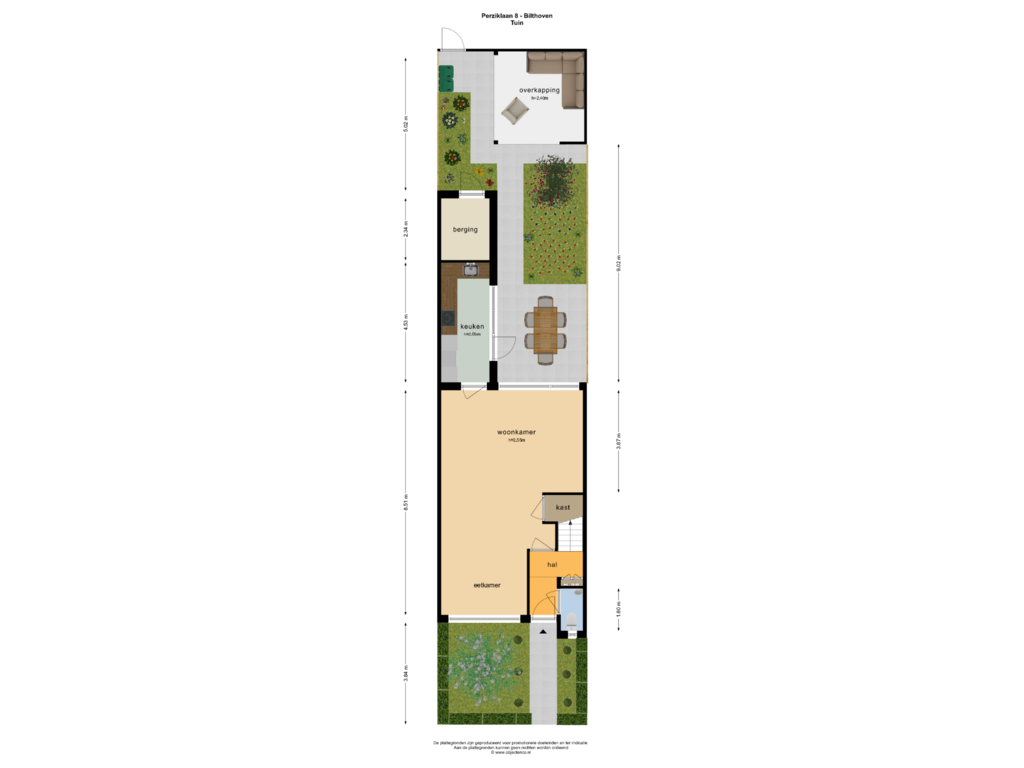 View floorplan of TUIN of Perziklaan 8