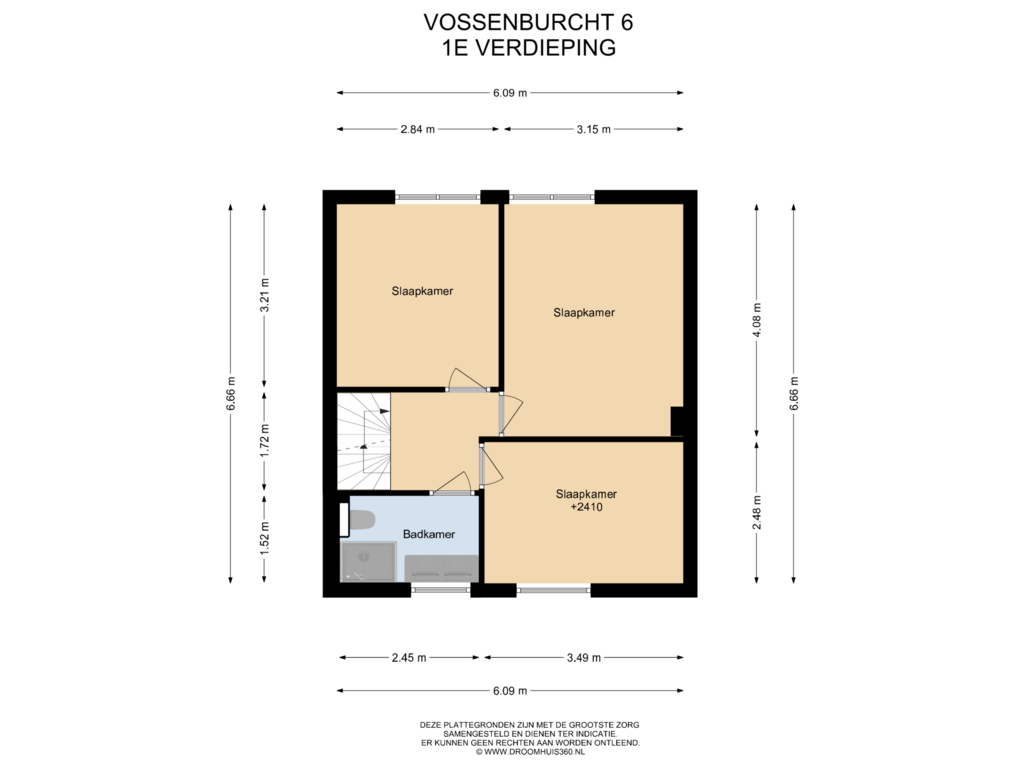 View floorplan of 1E Verdieping of Vossenburcht 6