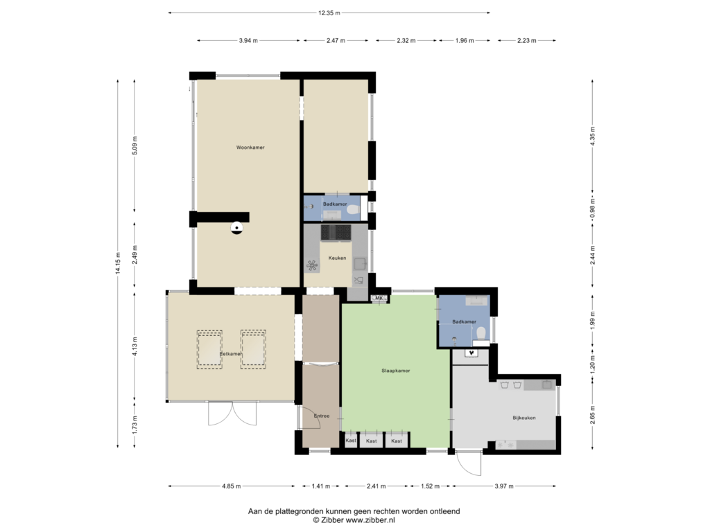 Bekijk plattegrond van Begane Grond van Dortherdijk 27