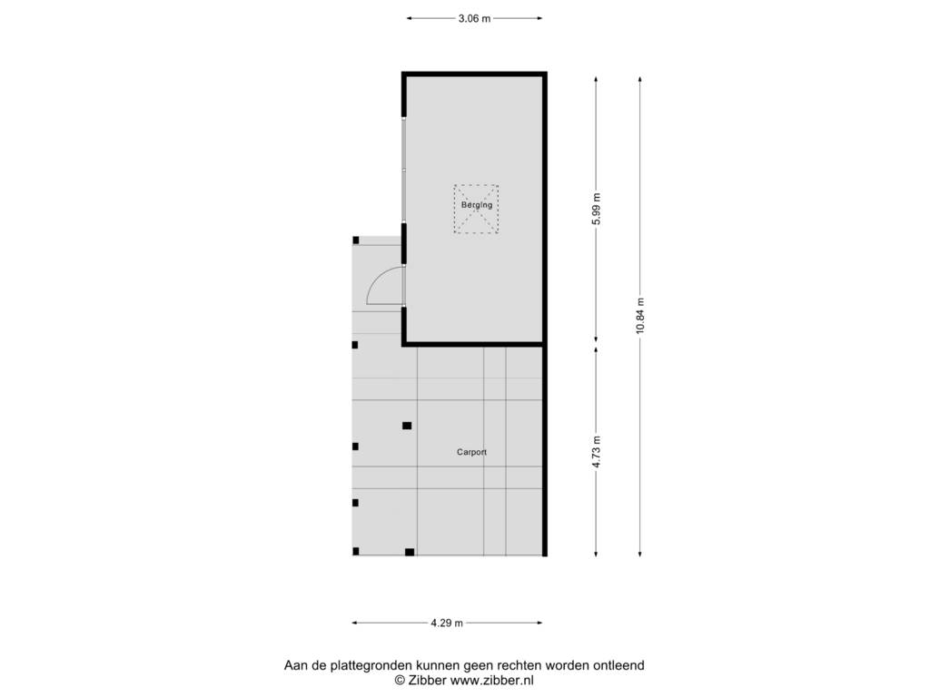 Bekijk plattegrond van Berging van Dortherdijk 27