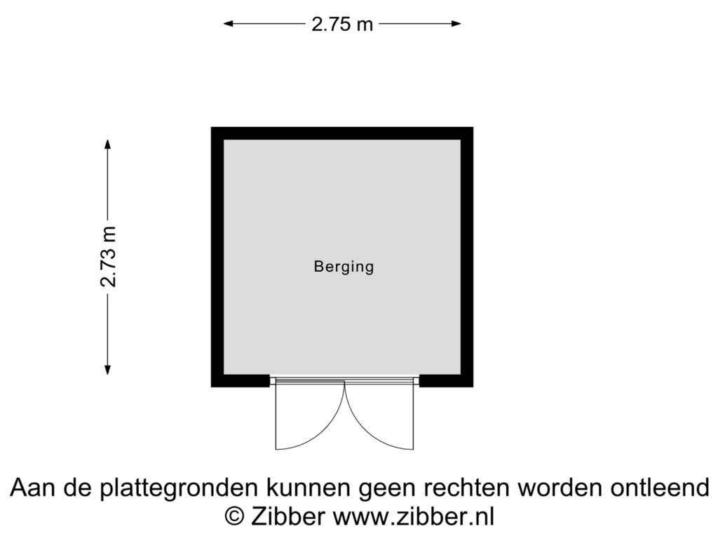 Bekijk plattegrond van Berging van Dortherdijk 27