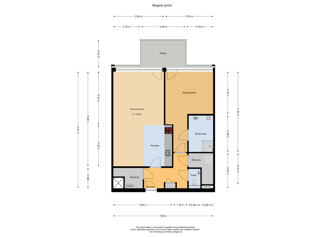 View floorplan of Begane grond of Sausalitolaan 18