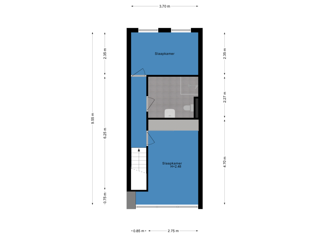 Bekijk plattegrond van Eerste etage van IJssellaan 111