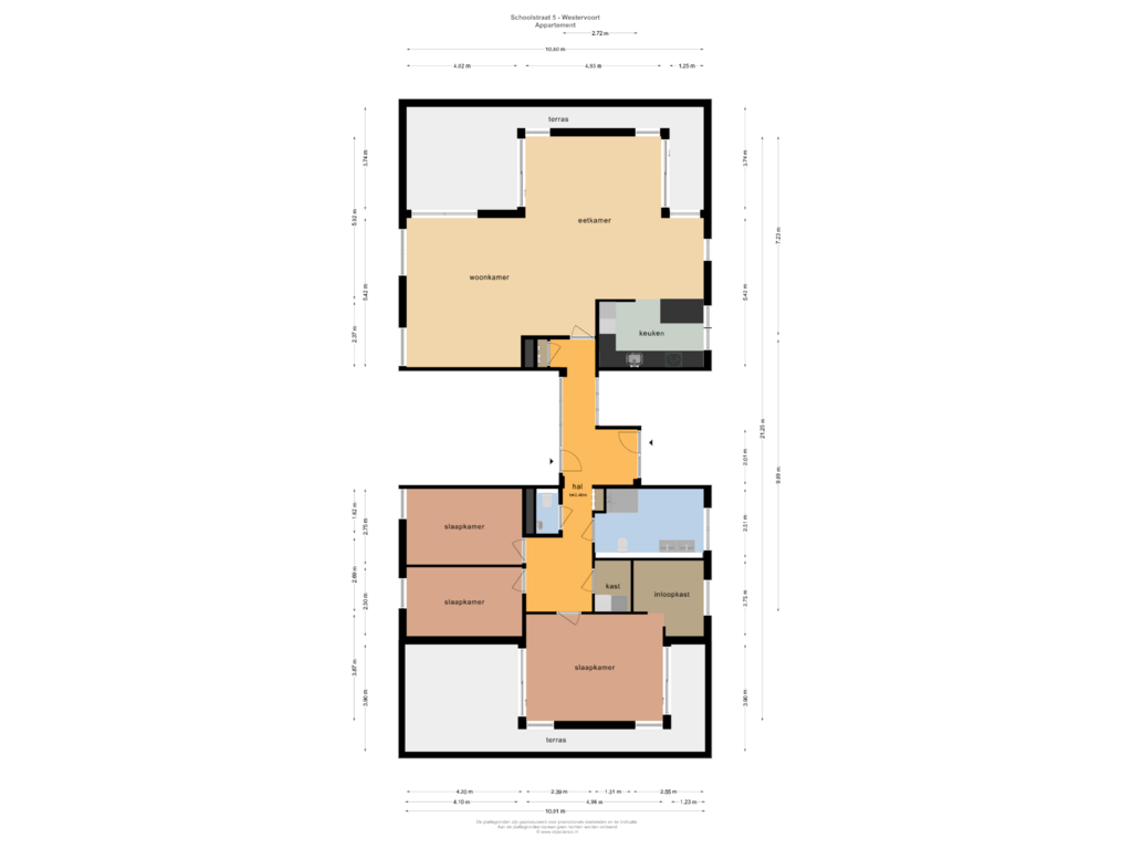 Bekijk plattegrond van Appartement van Schoolstraat 5