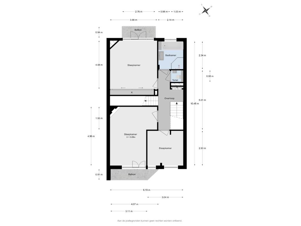 Bekijk plattegrond van 1e verdieping van Prins Mauritslaan 76