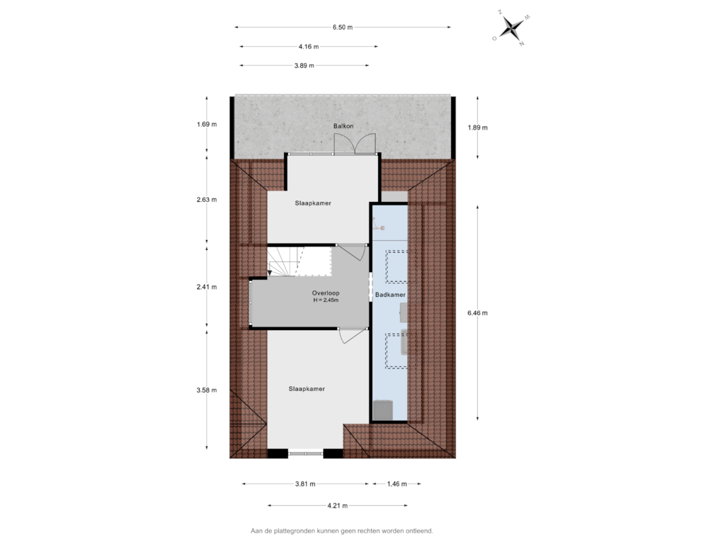 Bekijk plattegrond van 2e verdieping van Prins Mauritslaan 76