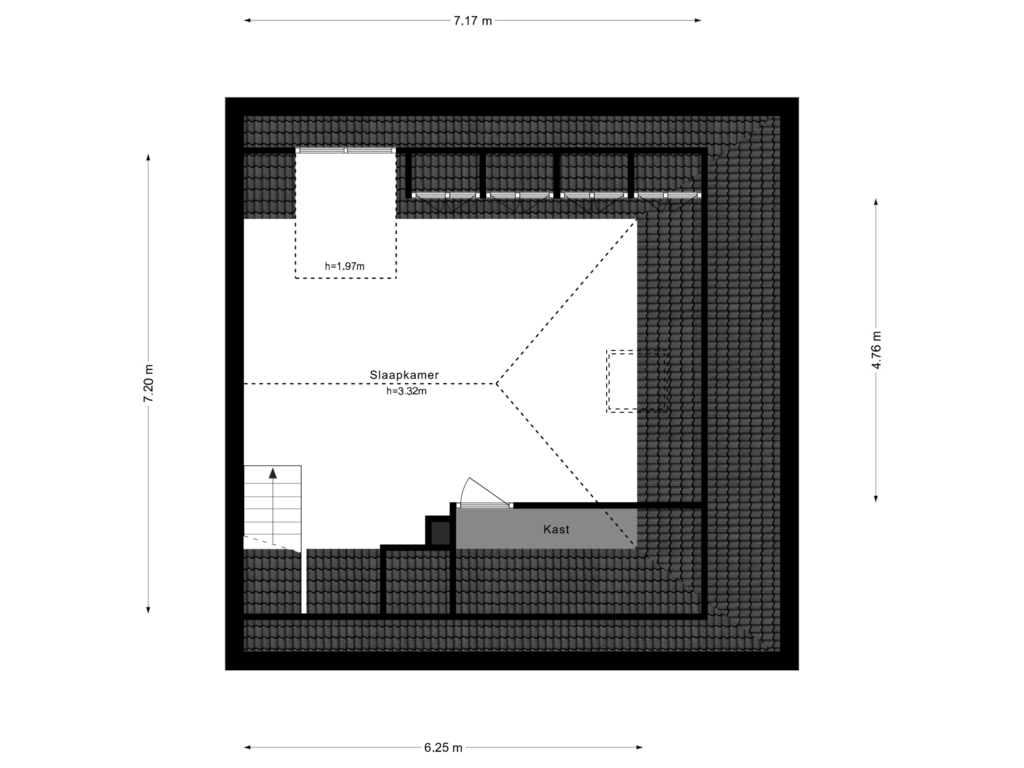 Bekijk plattegrond van 2e Verdieping van Han G. Hoekstrahof 6