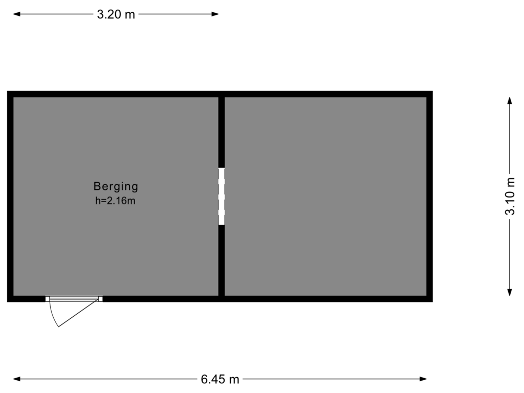 Bekijk plattegrond van Berging van Han G. Hoekstrahof 6