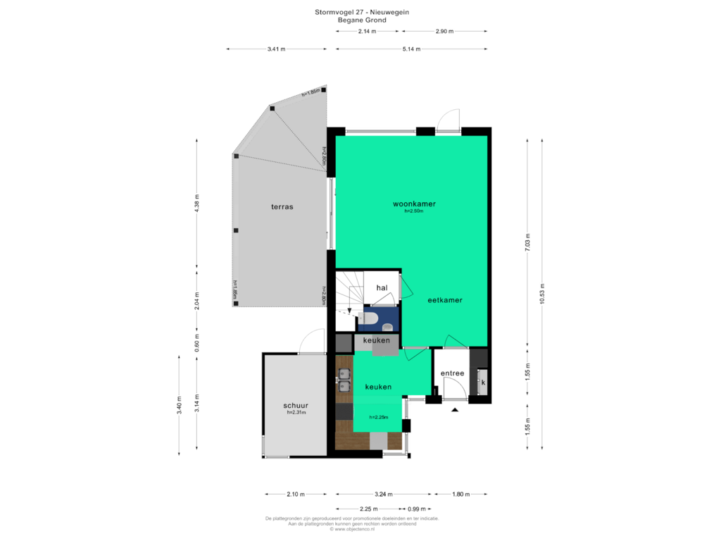 View floorplan of BEGANE GROND of Stormvogel 27