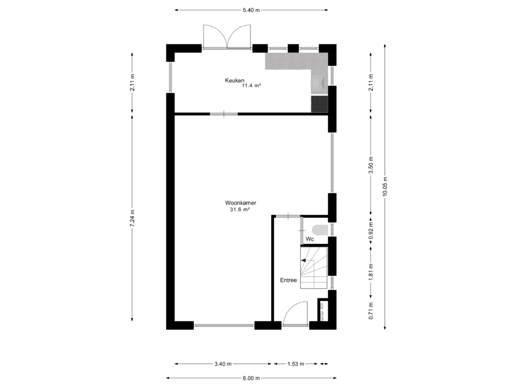 Bekijk plattegrond van Begane grond van Leliestraat 9