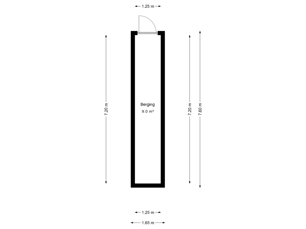 Bekijk plattegrond van Berging van Leliestraat 9