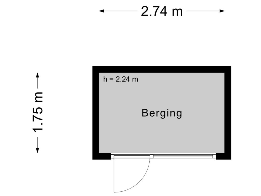 View floorplan of Berging of Torenstraat 1