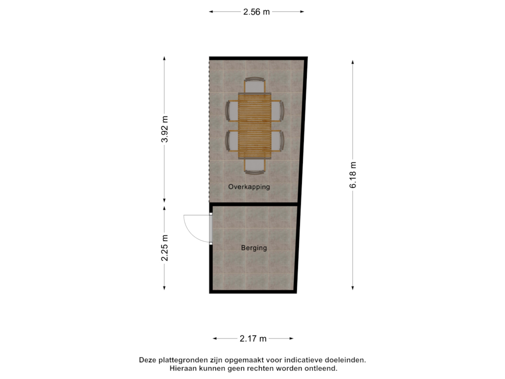 Bekijk plattegrond van Berging van Westwal 25-A