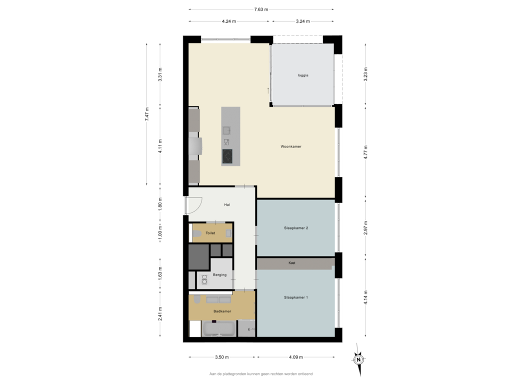 View floorplan of Appartement of Hofvijver 127