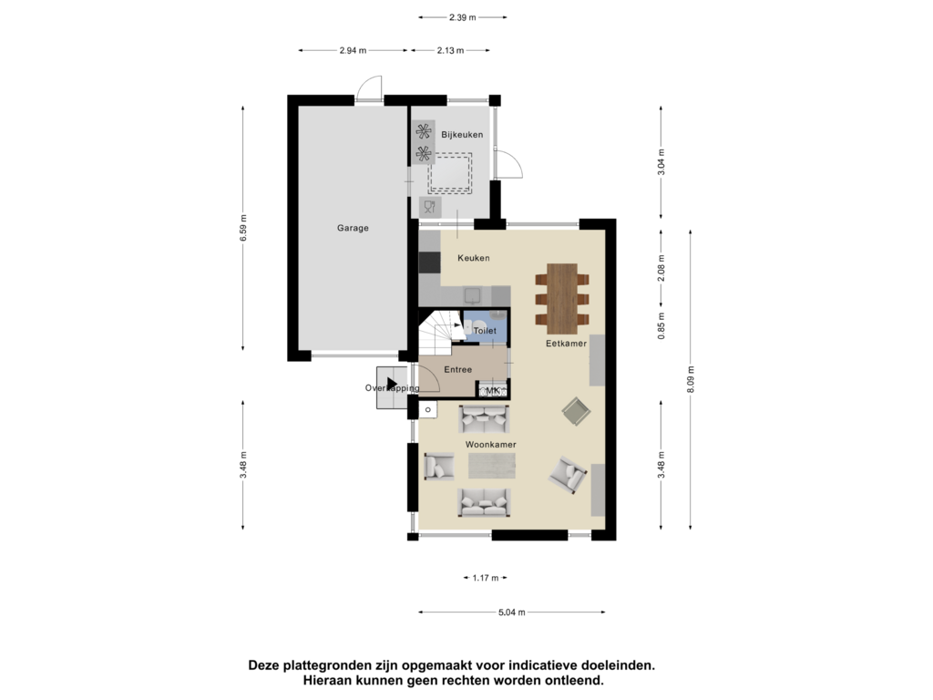 Bekijk plattegrond van Begane Grond van Hazelaarstraat 4