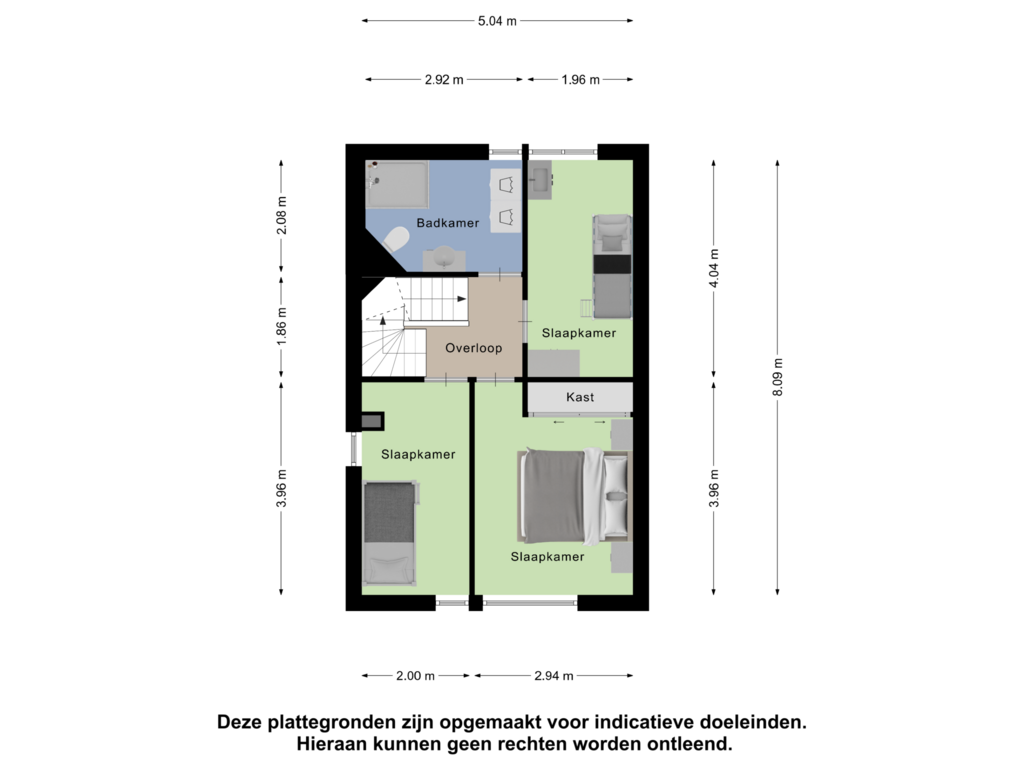 Bekijk plattegrond van Eerste Verdieping van Hazelaarstraat 4