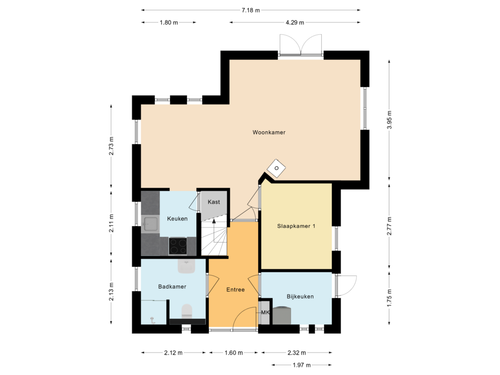 Bekijk plattegrond van Begane grond van Groene Heuvels 225