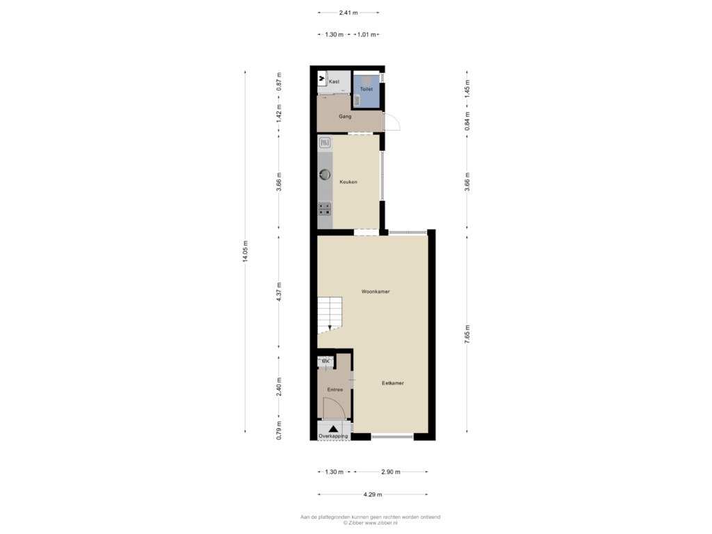 Bekijk plattegrond van Begane grond van Blazoenstraat 26