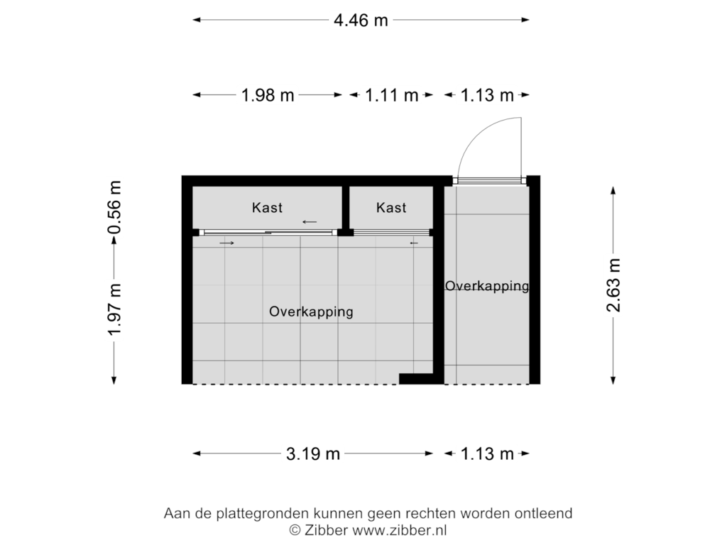 Bekijk plattegrond van Overkapping van Blazoenstraat 26