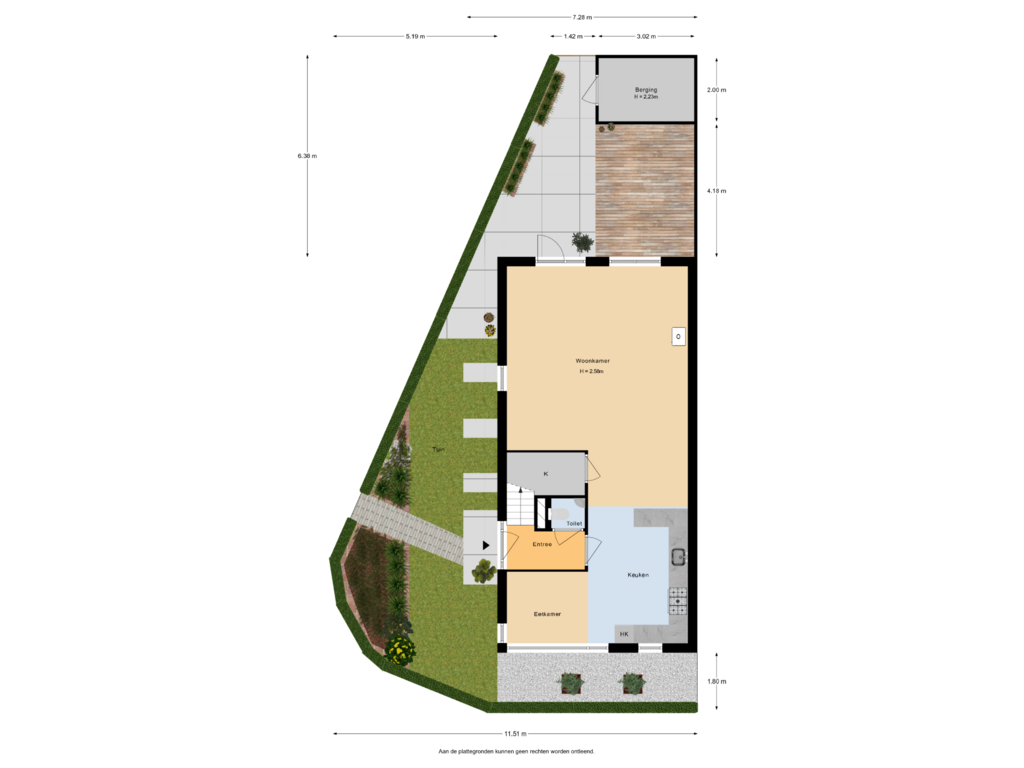 Bekijk plattegrond van Situatie van Dorpsplein 10-D