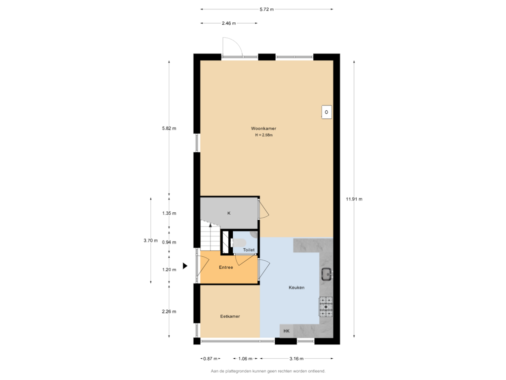 Bekijk plattegrond van Begane Grond van Dorpsplein 10-D