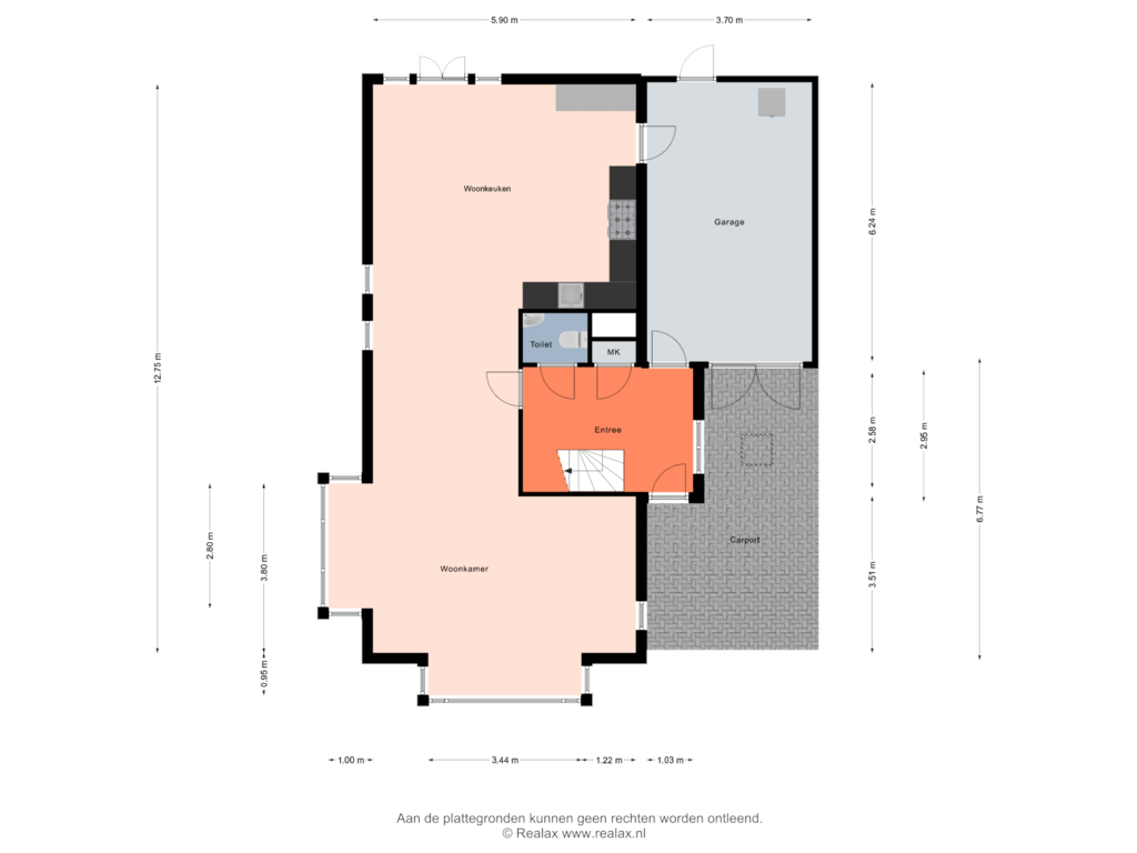 View floorplan of Begane grond of Honingzoet 11