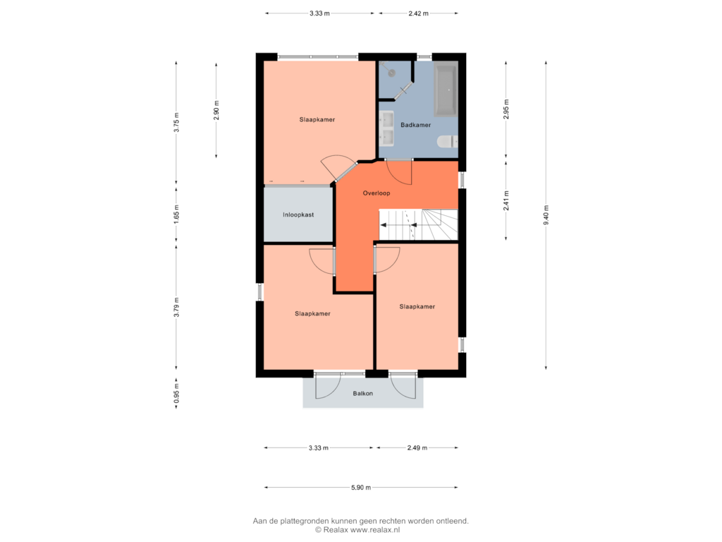 View floorplan of Verdieping 1 of Honingzoet 11