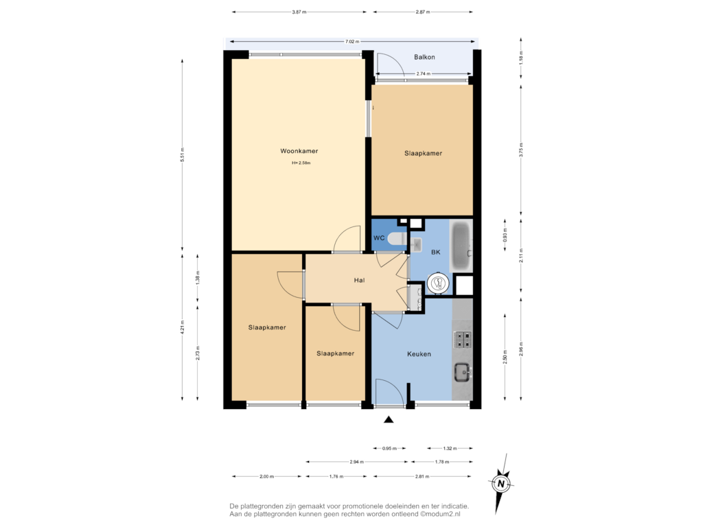 Bekijk plattegrond van 9e Verdieping van Bosboom-Toussaintplein 174