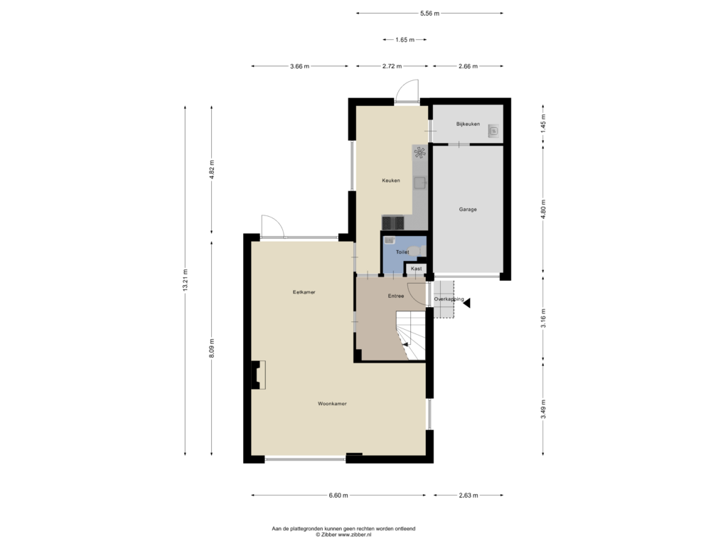 View floorplan of Begane Grond of Martin Luther Kinglaan 5