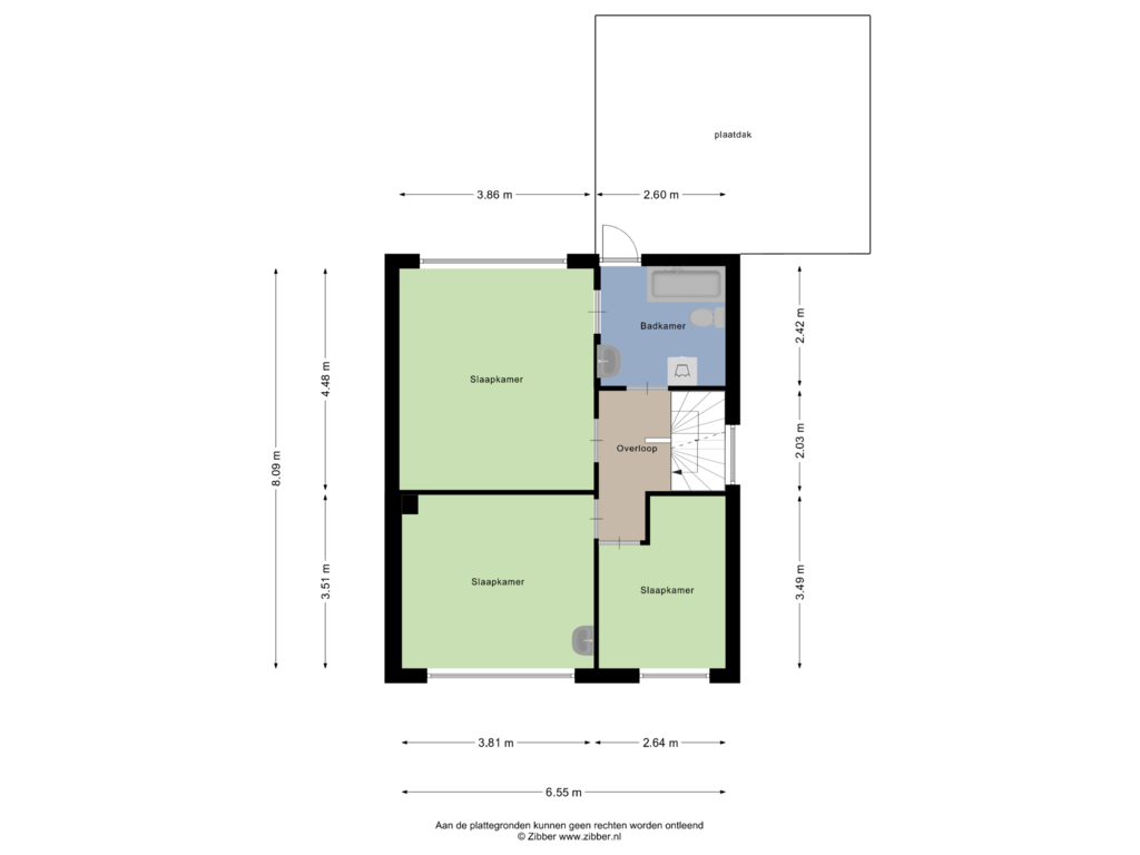 View floorplan of Eerste Verdieping of Martin Luther Kinglaan 5