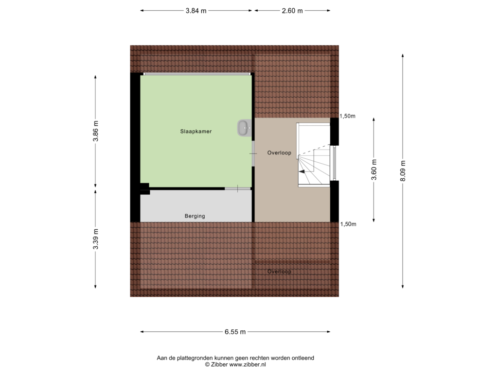 View floorplan of Tweede Verdieping of Martin Luther Kinglaan 5