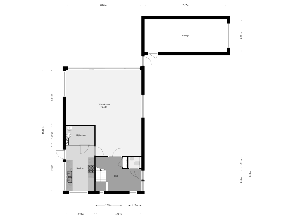 View floorplan of Begane Grond of Mohammed Roemhof 2