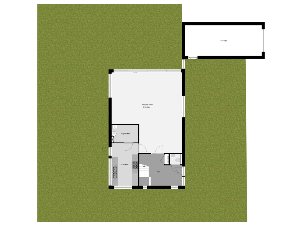 View floorplan of Perceeloverzicht of Mohammed Roemhof 2