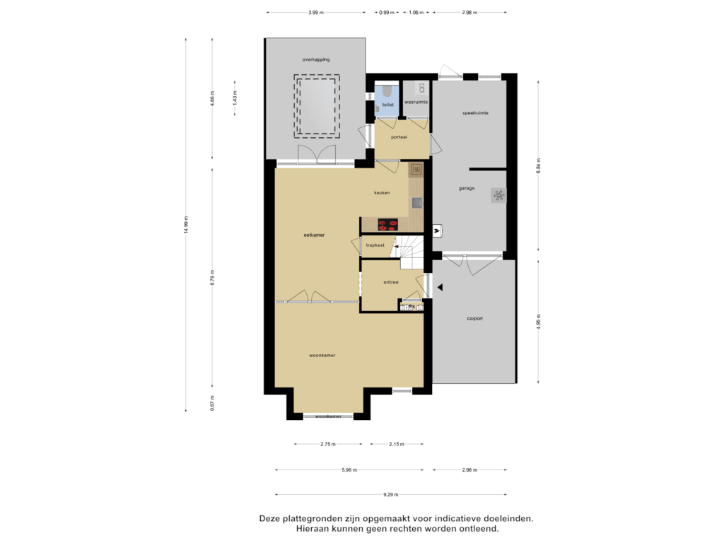 Bekijk plattegrond van Begane Grond van Waterlelie 15